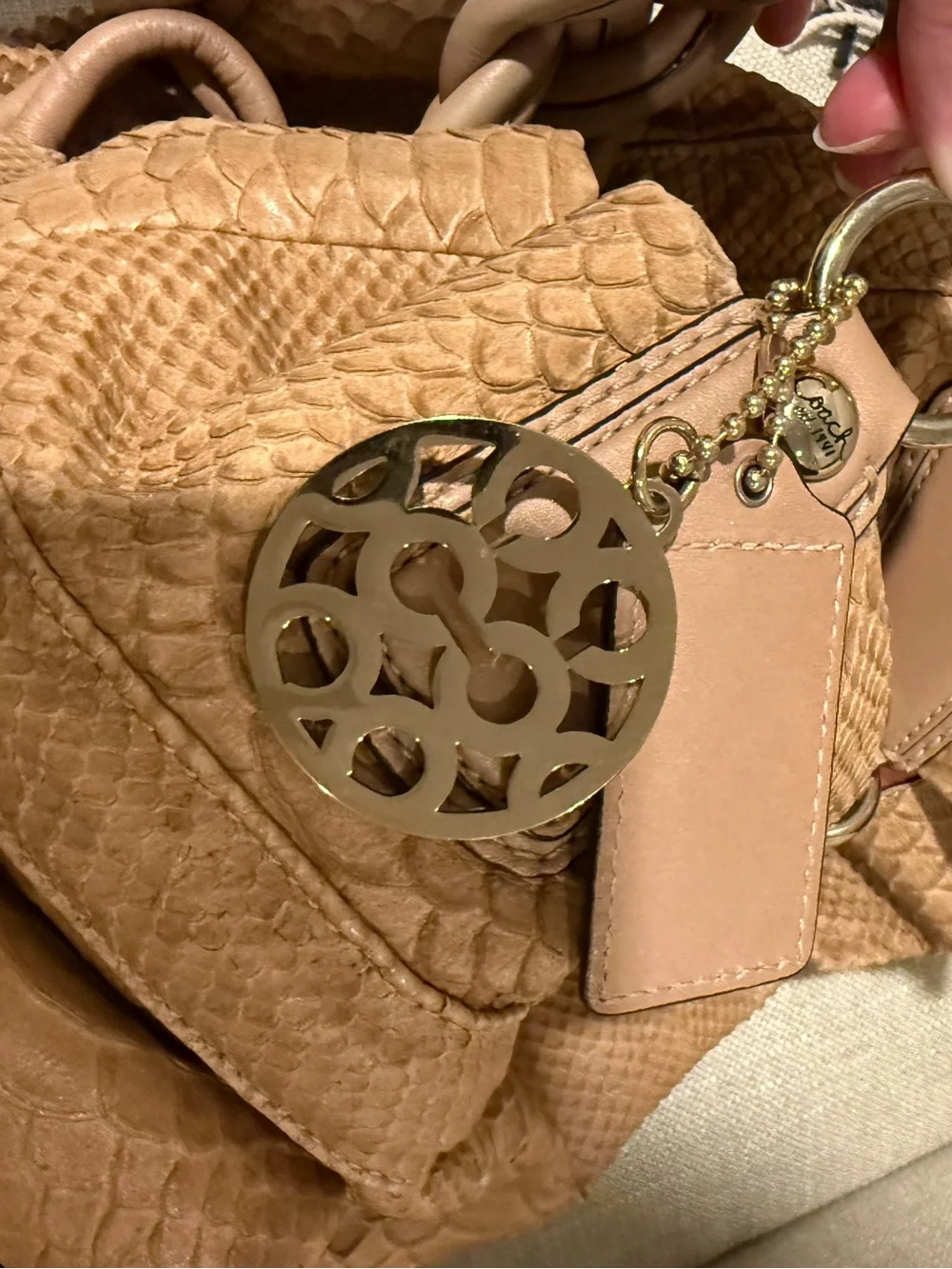Coach Spring 2010 Embossed Leather Hobo
